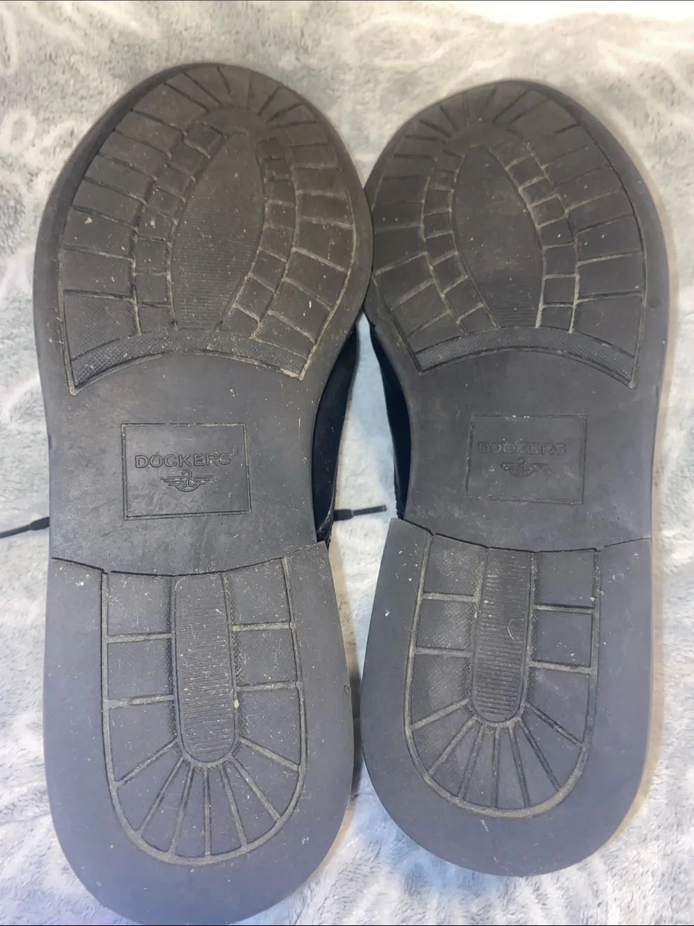 Dockers Black Leather Cap-Toe Derby Shoes